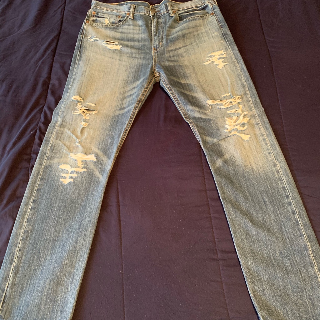 Levis 522 Ripped Jeans 34x32 Levis 522 Ripped Jeans 34x32